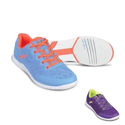 Bowling-Schuhe – [LACE] – KR Strikeforce Bowling - Gleitsohle beidseitig - Sportlicher Frauenschuh - Damenschuhe Farbig [Blau/Orange] - Größe: 37 von EMAX Bowling Service GmbH MAXIMIZE YOUR GAME