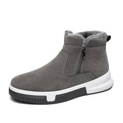 EMEPE Einzelne Saison 2022 Winter warme Fleece-Herren-Schneestiefel Sehr beliebt bei Jungen Leuten (Color : Gray, Size : 43 EU) von EMEPE