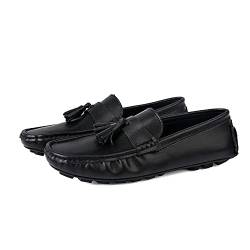 Einfach anzubringen und zu entfernen Loafer Schuhe Fahren Mokassins for Herren Fahren Loafers Quaste Einfaches Leder Flexibel Leicht Flacher Absatz Anti-Rutsch-Fahren Slip-On für alle Gelegenheiten ( von EMEPE