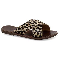 36 Leopard Emmanuela griechische Zehenring Sandalen aus Leder, hochwertige handgefertigte verstellbare Schnallenriemen Sommerschuhe, Knöchel Manschette Sandalen von EMMANUELA handcrafted for you