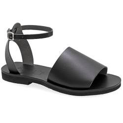 36 Mehrfarbig 3 Emmanuela Sandalen im antiken griechischen Stil, handgefertigte Riemchensandalen aus Leder mit offenen Zehenriemen, Sommerschuhe für Damen, Türkis weiß Roségold Silber Sliders von EMMANUELA handcrafted for you