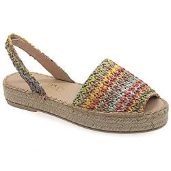 39 Mehrfarbig 3 Emmanuela Bunte Espadrilles aus gestricktem Weiden, mittelhohe Boho Chic Slingback Sommerschuhe, hochwertige Slip-on Peep-Toe Espadrilles, handgefertigt und handgenäht in Griechenland von EMMANUELA handcrafted for you