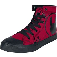 EMP Basic Collection Sneaker high - Rote Sneaker mit Rockhand-Print - EU37 bis EU39 - Größe EU37 - rot von EMP Basic Collection