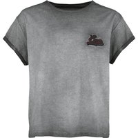 EMP Premium Collection T-Shirt - T-Shirt mit EMP Stickerei und Waschung - XS bis M - für Damen - Größe XS - schwarz von EMP Premium Collection