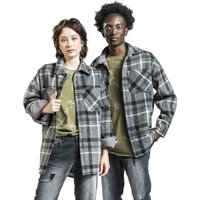 EMP Special Collection Flanellhemd - EMP Special Collection X Urban Classics kariertes Flanellhemd unisex - S bis XXL - für Damen - Größe L - grau von EMP Special Collection