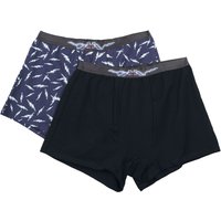 EMP Stage Collection Boxershort-Set - Doppelpack Boxershorts mit Retro Print - M bis XXL - für Männer - Größe L - dunkelblau von EMP Stage Collection