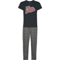 EMP Stage Collection Schlafanzug - Pyjama mit Retro EMP Print - S bis XXL - für Männer - Größe L - schwarz von EMP Stage Collection