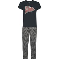 EMP Stage Collection Schlafanzug - Pyjama mit Retro EMP Print - S bis XXL - für Männer - Größe S - schwarz von EMP Stage Collection