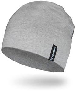 EMPIRELION 9" Multifunktionale Leichte Running Beanie-Mützen Skull Cap Radsport-Kappen Helmfutter Helm Unterziehmütze Schlaf Kappen für Damen Herren (Licht grau Melange) von EMPIRELION