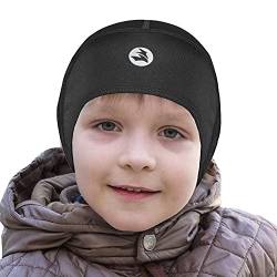 EMPIRELION Kinder-Helm-Einsatz für Teenager, dünne Thermo-Totenkopfkappen, Ohren, Beanie, Laufmützen für Jungen und Mädchen, Unisex Kinder von EMPIRELION