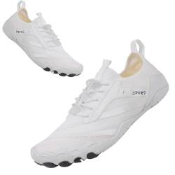 ENCOMAG Badeschuhe Barfußschuhe Damen Herren Wasserschuhe Leicht Schnell Trocknend Traillaufschuhe Atmungsaktiv rutschfest Fitnessschuhe Aquaschuhe Gr.36-47 von ENCOMAG