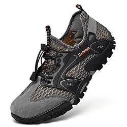 ENCOMAG Herren Wanderschuhe,Sommer Leichte Atmungsaktiv Trekking-& Wanderschuhe,Schnell trocknend Barfuß Trekkingschuhe für Camping Wandern Hiking von ENCOMAG