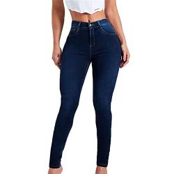 ENENEN High Waist Skinny Butt Lifting Jeans für Frauen - High-Stretch, Slim Fit, einfarbige Jeans von ENENEN