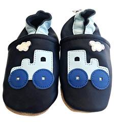 ENGEL + PIRATEN Krabbelschuhe Baby Leder Mädchen Jungen Babyschuhe Hausschuhe Kleinkind Weiche Lederschuhe Babyhausschuhe Lauflernschuhe Lederpuschen 18 19 20 21 22 23 24 25 26 EU von ENGEL + PIRATEN