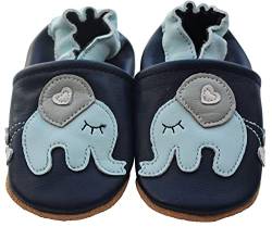 ENGEL + PIRATEN Krabbelschuhe Baby Leder Mädchen Jungen Babyschuhe Hausschuhe Kleinkind Weiche Lederschuhe Babyhausschuhe Lauflernschuhe Lederpuschen 18 19 20 21 22 23 24 25 26 EU von ENGEL + PIRATEN