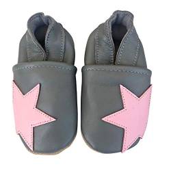 ENGEL + PIRATEN Krabbelschuhe Baby Leder Mädchen Jungen Babyschuhe Hausschuhe Kleinkind Weiche Lederschuhe Babyhausschuhe Lauflernschuhe Lederpuschen 18 19 20 21 22 23 24 25 26 EU von ENGEL + PIRATEN