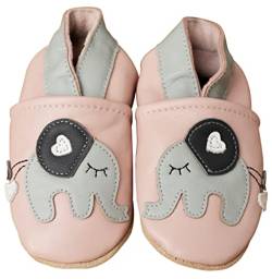 ENGEL + PIRATEN Krabbelschuhe Baby Leder Mädchen Jungen Babyschuhe Hausschuhe Kleinkind Weiche Lederschuhe Babyhausschuhe Lauflernschuhe Lederpuschen 18 19 20 21 22 23 24 25 26 EU von ENGEL + PIRATEN