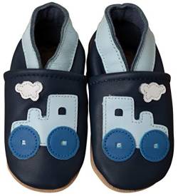 ENGEL + PIRATEN Krabbelschuhe Baby Leder Mädchen Jungen Babyschuhe Hausschuhe Kleinkind Weiche Lederschuhe Babyhausschuhe Lauflernschuhe Lederpuschen 18 19 20 21 22 23 24 25 26 EU von ENGEL + PIRATEN