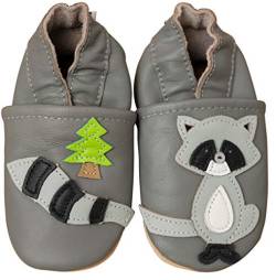 ENGEL + PIRATEN Krabbelschuhe Baby Leder Mädchen Jungen Babyschuhe Hausschuhe Kleinkind Weiche Lederschuhe Babyhausschuhe Lauflernschuhe Lederpuschen 18 19 20 21 22 23 24 25 26 EU von ENGEL + PIRATEN