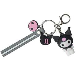 Kuromi Schlüsselanhänger, Hello Kitty Schlüsselanhänger Anhänger, Niedlicher Schlüsselanhänger für Mädchen Geburtstag Weihnachten Geschenk (Kuromi) von ENHOT
