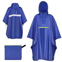 ENONEO Wasserdichter Regenponcho Wiederverwendbar Ripstop Regenponcho Herren Regenjacken Regenschutz Regencape Unisex Regen Poncho Cape Erwachsene Regenmantel für Wandern Angeln 210x150cm von ENONEO