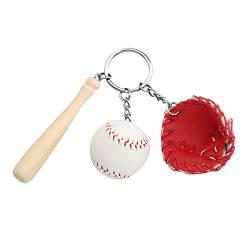 ENSIANTH Baseballhandschuh Schlüsselanhänger Holzschläger Baseball Geschenke Baseball Liebhaber Geschenke Baseball Team Spieler Geschenke für Baseball Trainer, Schlüsselanhänger, 38 von ENSIANTH