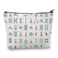 Mahjong Make-up-Tasche, Mahjong-Geschenke für Frauen, Mahjong-Liebhaber, Mahjong-Spieler, Mahjong-Kosmetiktasche, Reise-Organizer-Tasche, Mahjong-Tasche, M, Neu von ENSIANTH