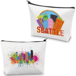 Seattle Reise-Geschenk, Make-up, Reisetasche, Seattle-Liebhaber, Geschenk für Frauen, Seattle-Souvenirs, Geschenk, Seattle, Kosmetiktasche, Seattle Bag, M, Neu von ENSIANTH