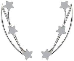 ENTREPLATA Climbers Ohrringe Sterling-Silber 925 3 Sterne von ENTREPLATA