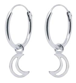 ENTREPLATA Ohrringe aus 925er Sterlingsilber mit Mond-Anhänger Ohrringe für Damen Mädchen Herren Kinder Unisex von ENTREPLATA