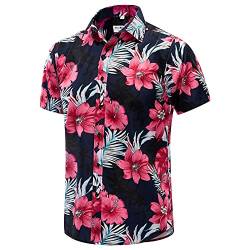 EVNMENST Hawaii-Hemd für Herren Kurzarm Strand Gedruckt Sommer Button Down Aloha Shirt - - X-Large von ENVMENST