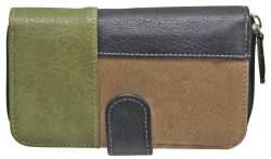 ENVY Damen Polly Reisezubehör-Bi-Fold-Brieftasche, grün/Navy von ENVY