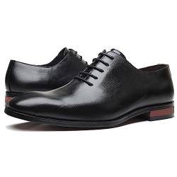 ENWIND Abend Oxford Schuhe für Herren Klassische Schnürer Business Schuhe Low-Top Kleid Schuhe für die Hochzeit,Schwarz,48 EU von ENWIND
