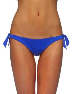 EONAR Niedrige Taille Bikinihosen für Damen Seitlich zum Binden Hüftslip in Schönen Unifarben Brazil Bikinislip Women's Bikini Bottoms(L,Royal Blue) von EONAR
