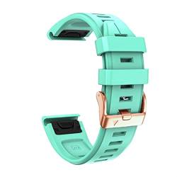 EPANO 20 mm weiches Silikon-Armband für Garmin Fenix 7S/5S Plus/6S/5S/Instinct 2S/D2, mit rotgoldener Schnalle, Silikon-Schnellwechselarmbänder, Fenix 6S 6S Pro, Achat von EPANO
