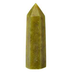 EPEDIC 1 x natürlicher Kristallpunkt, Olivin, Obelisk, grüner Quarzstab, schöne Verzierung for Wohnkultur, Stein ZANLIIYIN (Color : Natural Olivine 2_2.36-2.75in) von EPEDIC