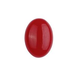 EPEDIC 10 Stück Naturstein rote Jade Cabochon Abstandshalter for DIY Schmuckherstellung Ohrringe Halskette Zubehör handgemachtes Geschenk ZANLIIYIN (Color : Red 10pcs_0.51 * 0.71in) von EPEDIC