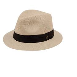 EPOCH HATS Herren Sommer Fedora Kubanischer Stil Kurze Krempe Hut, F2688natural, S/M von EPOCH HATS