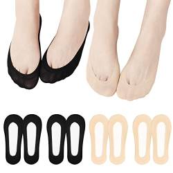 Füßlinge Damen, Ballerina Socken Damen Rutschfeste Invisible Socks Damen Sneaker Socken Unsichtbare Socken Unsichtbare Sneaker Socken eis Seide Socken für Hohe Absätze Bootsschuhe Sneaker (EU 39-42) von EQLEF