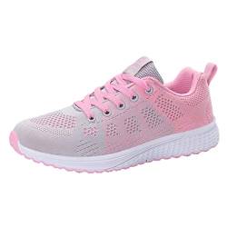 EQWIGKEIT Damen Turnschuhe Mesh Laufschuhe Schnürschuhe Atmungsaktive Outdoor Trainer zum Joggen Freizeit Sneakers Sportliche Walkingschuhe Fitness Gym Sportschuhe von EQWIGKEIT