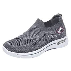 EQWIGKEIT Laufschuhe Damen Leichte Sneaker Fitness Schlupfschuhe Atmungsaktiv Outdoor Schuhe Walkingschuhe Bequeme Sportschuhe Klassisch Straßenlaufschuhe Turnschuhe Strapazierfähige Freizeitschuhe von EQWIGKEIT