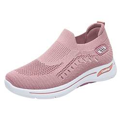 EQWIGKEIT Laufschuhe Damen Leichte Sneaker Fitness Schlupfschuhe Atmungsaktiv Outdoor Schuhe Walkingschuhe Bequeme Sportschuhe Klassisch Straßenlaufschuhe Turnschuhe Strapazierfähige Freizeitschuhe von EQWIGKEIT