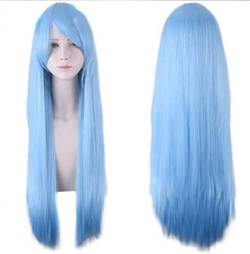 Halloween Fashion Christmas Party Dress Up Wig Cosplay Wig Universal 80Cm Color Long Straight Hair Style For Men And Women Universal Straight Hair Color:Zf80-020 Rose Net) von EQWR