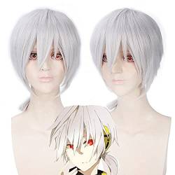 Wig for MekakuCity Actors Konoha haruka 35cm Short Straight Cosplay Wigs for Man Boys Japanese Anime Wig White von EQWR