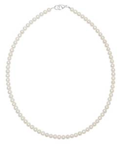 ERCE Perlenkette Süßwasserperle Ø 5mm 925 Silber Karabinerverschluss Länge 42 cm von ERCE