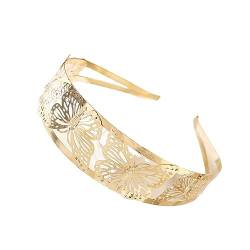 1pc RetroHair Bands for Frauen Hochzeit Metall Gold Blatt Haar Stirnbänder Mädchen Haar Zubehör (Color : 13E) von ERICAT