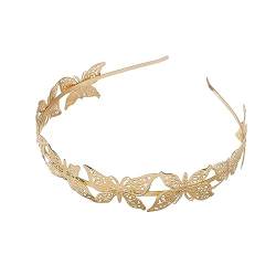 1pc RetroHair Bands for Frauen Hochzeit Metall Gold Blatt Haar Stirnbänder Mädchen Haar Zubehör (Color : FT5164) von ERICAT