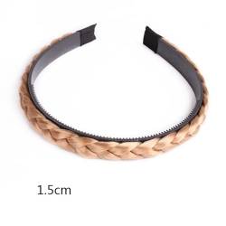 2PCS Haarbänder Mädchen Retro Non Slip Twist Stirnband Frauen Fishbone Zöpfe Haarbänder Kopf Hoop Styling Süße Kopfbedeckungen Zubehör (Color : Golden2) von ERICAT