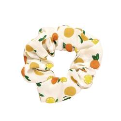 2PCS Süße Nette Avocado Obst Druck Floral Scrunchies for Frauen Haar Zubehör Elastische Haar Gummiband Haar Seil Haar ring (Color : C7) von ERICAT