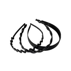 3 Stück Black Series Frosted Face Wash Haarband Stirnband for Männer und Frauen Haarband Haarschmuck (Color : 21 3pcs) von ERICAT
